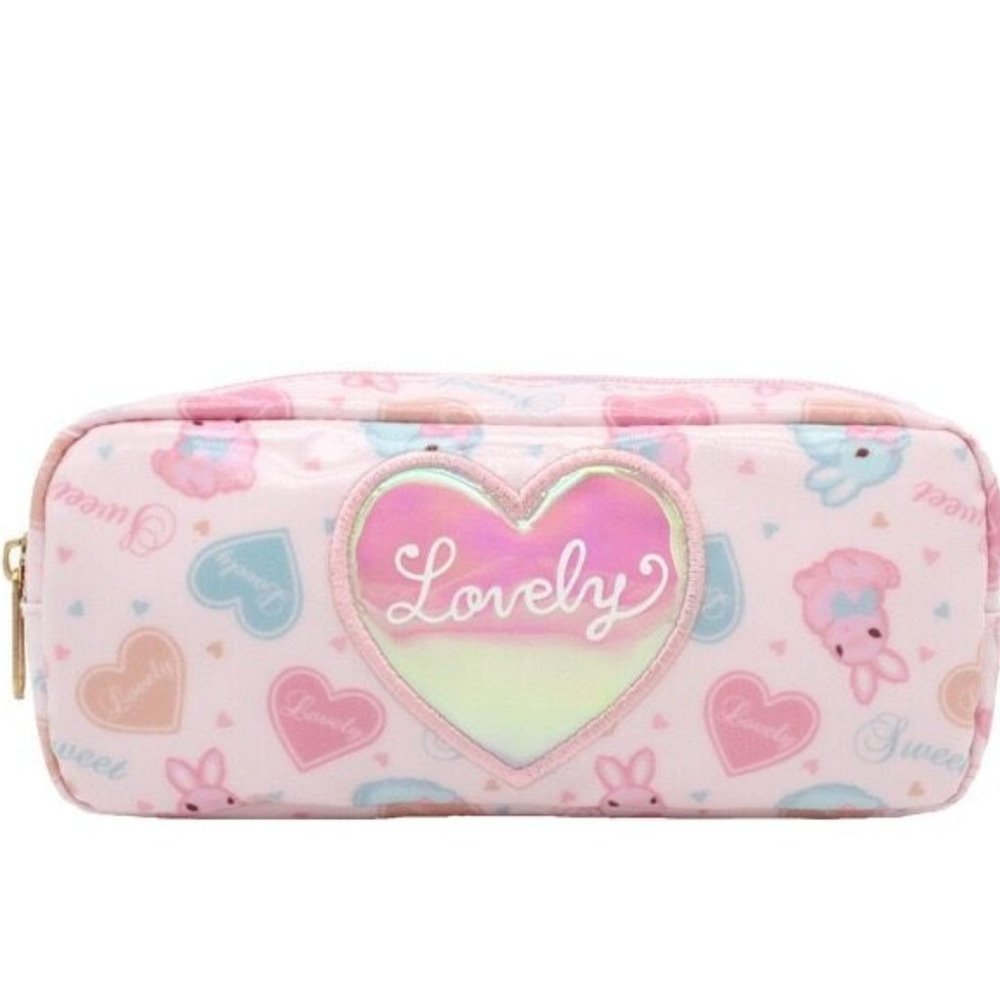 Bentoy Cosmetic Bag Milkjoy Pink Hearts "Lovely"